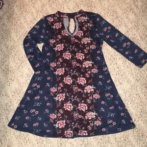Floral Print Winter Dress